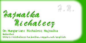 hajnalka michalecz business card